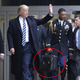 Former president Donald Trump leaves CIA headquarters on January 21, 2017 with the so-called “nuclear football,” a briefcase with the ability to instantly launch a nuclear strike on anywhere in the world.